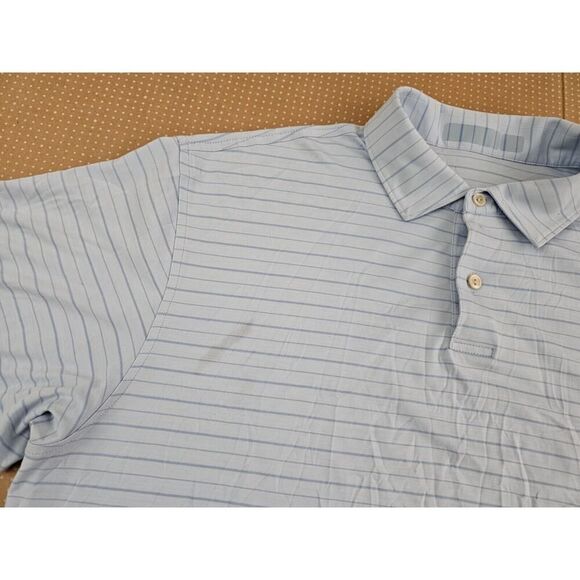 Peter Millar Featherweight Golf Polo Shirt Men’s Size XL Blue Striped - Picture 7 of 16